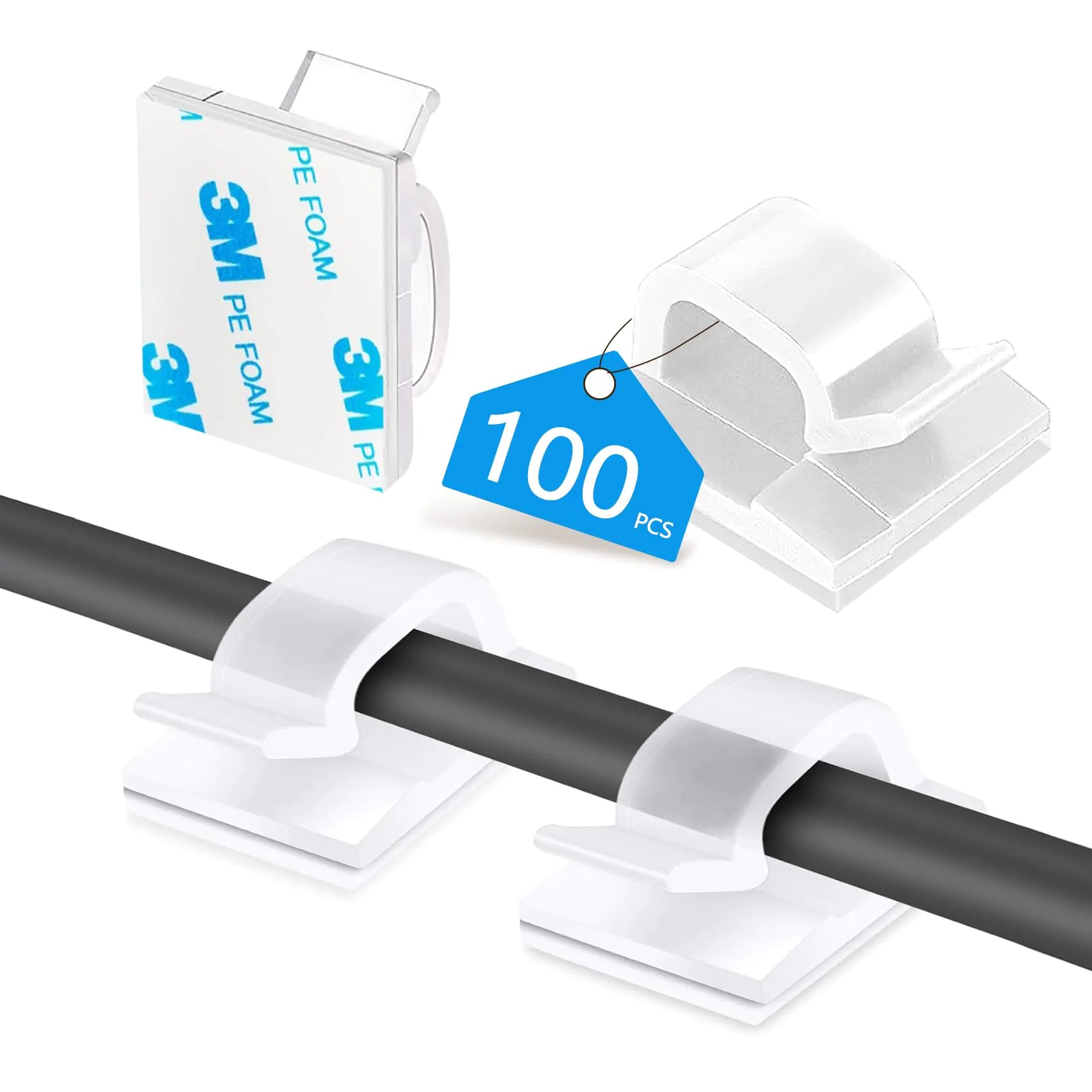 Easy-Stick Cable Management Clips