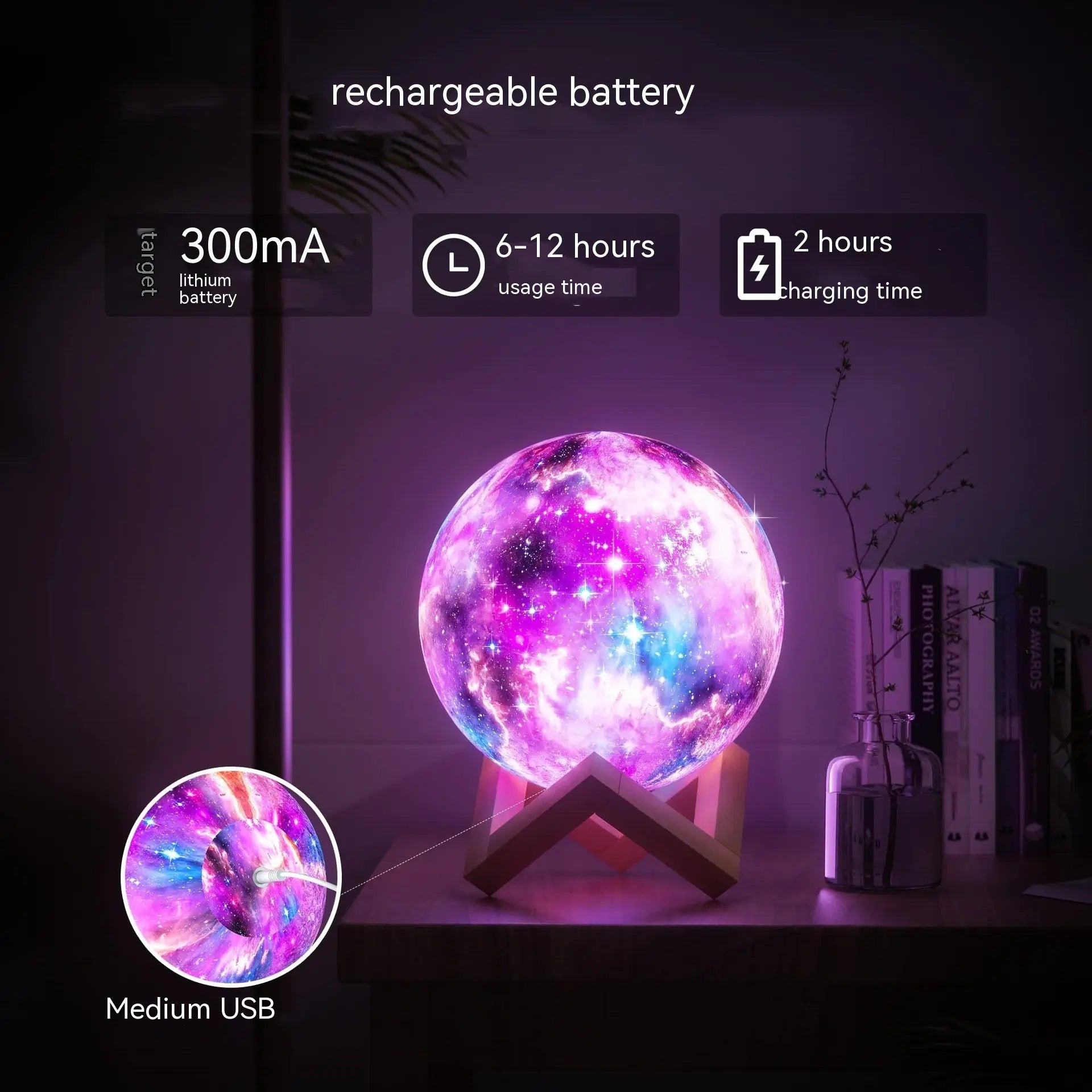 3D Printing Moon Light Galaxy High Quality