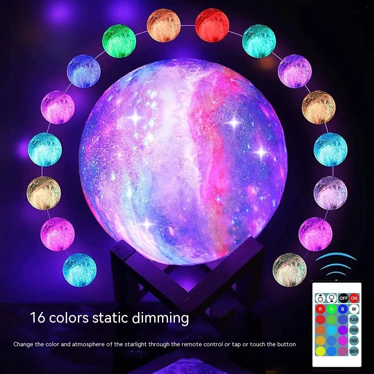 3D Printing Moon Light Galaxy High Quality