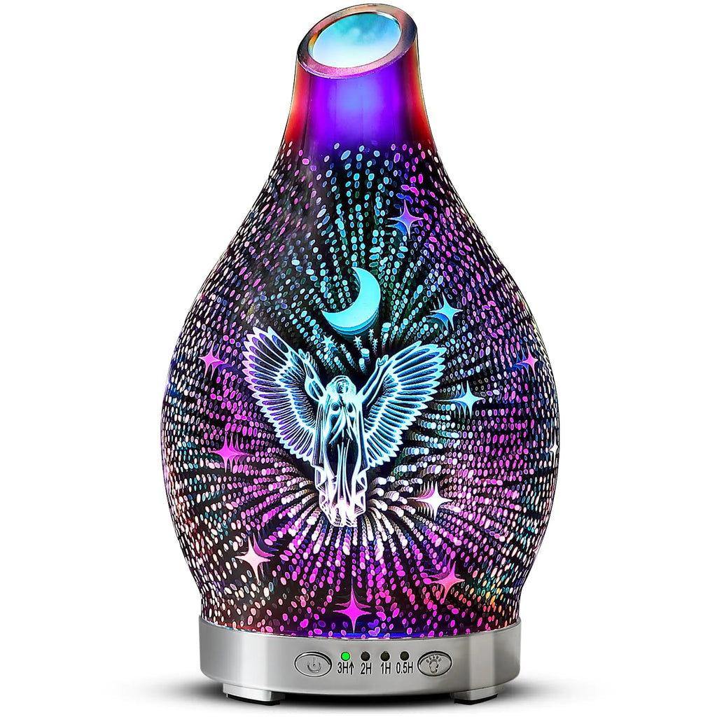 ANGELIC Mist 3D Glass Oil Diffuser with Auto Shut-Off