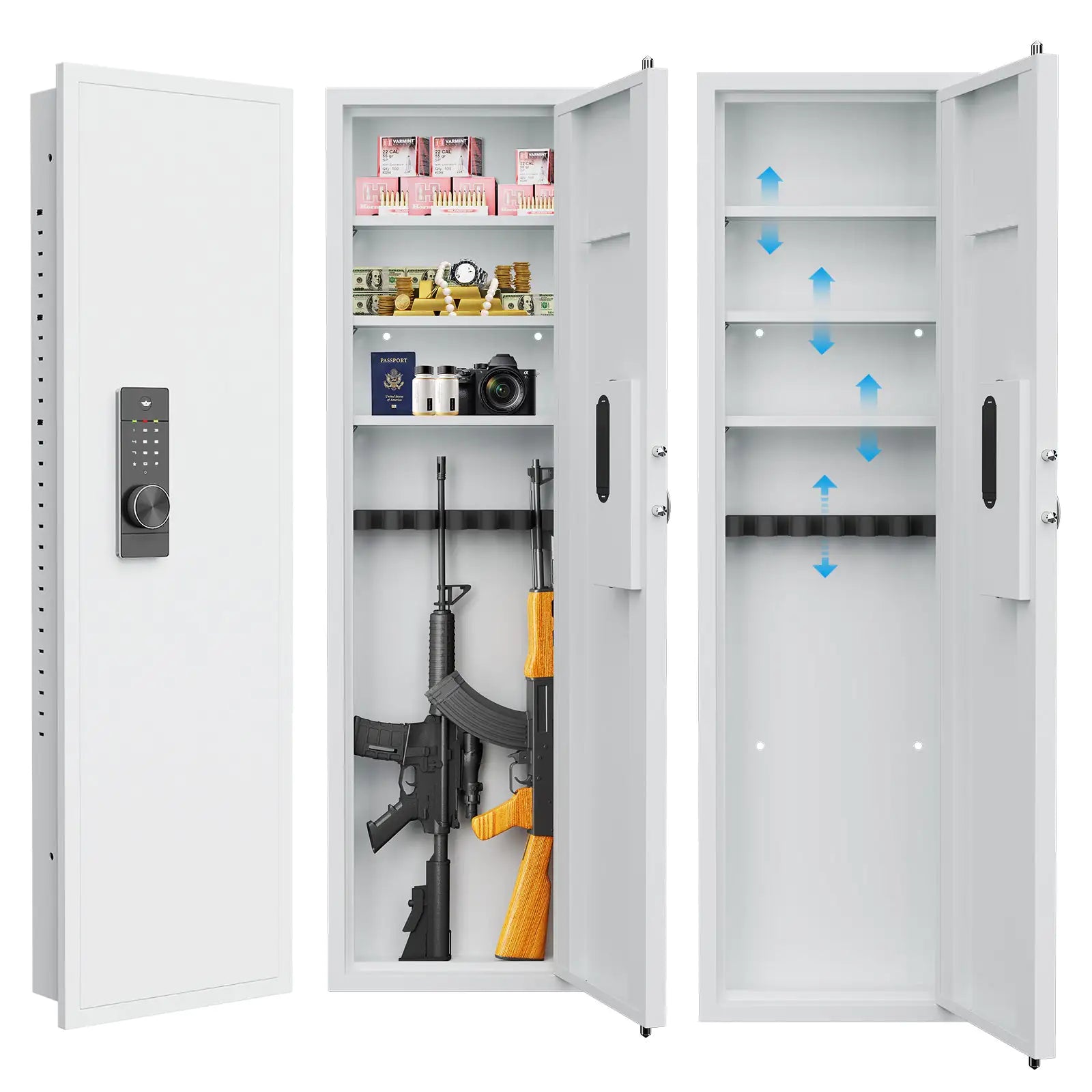 Passwod Touch Panel In-Wall Safe,Hidden Wall Gun Safe For Rifles. high quality