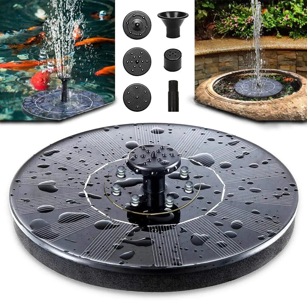 Solar Power Bird Bath Fountain Pump UPGRADE 1.4W Solar Fountain 4 Nozzle