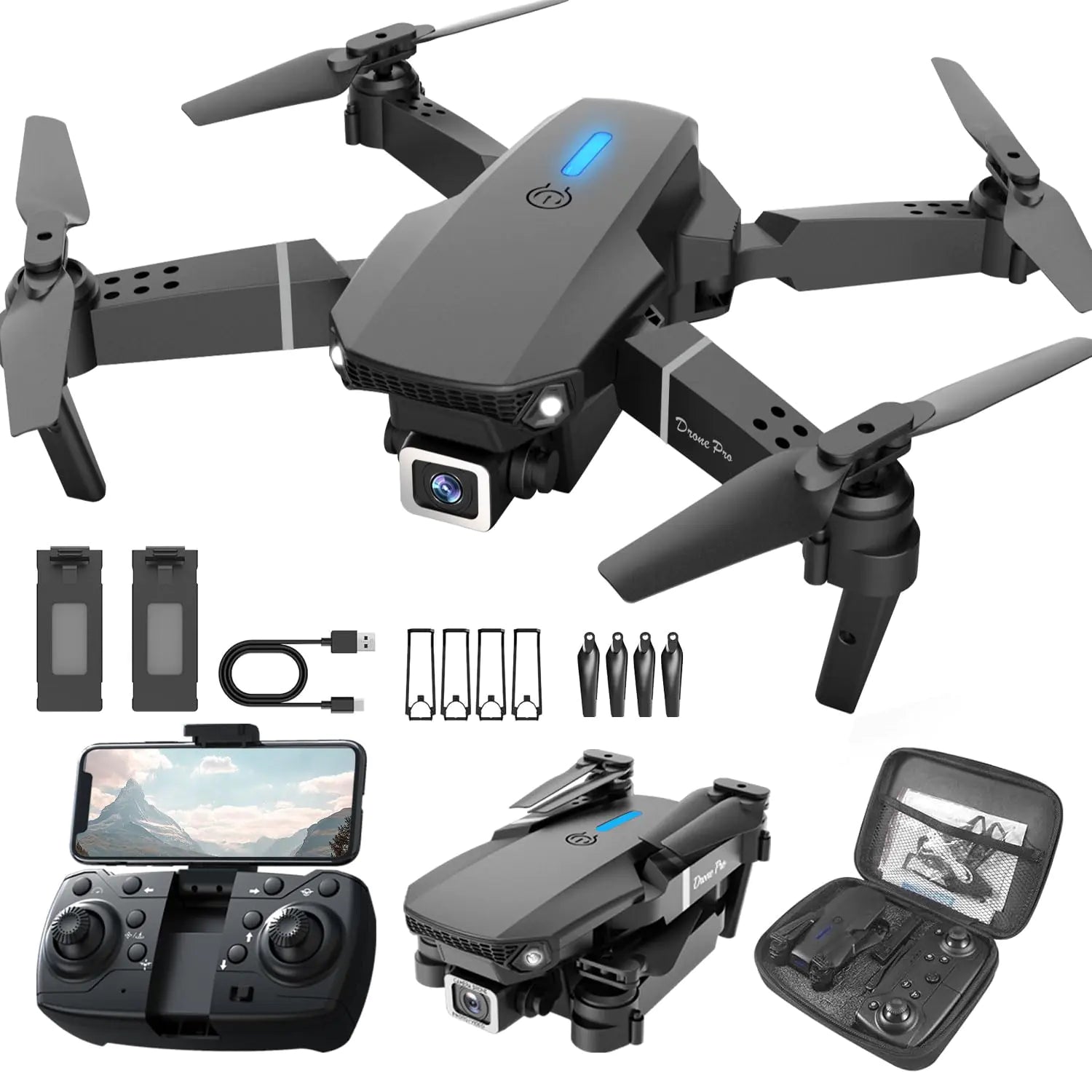 Drone with Camera Foldable Mini Drone for Beginners